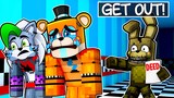 Plushtrap KICKED OUT Glamrock Freddy  from MEGA PIZZAPLEX!? in Minecraft Security Breach