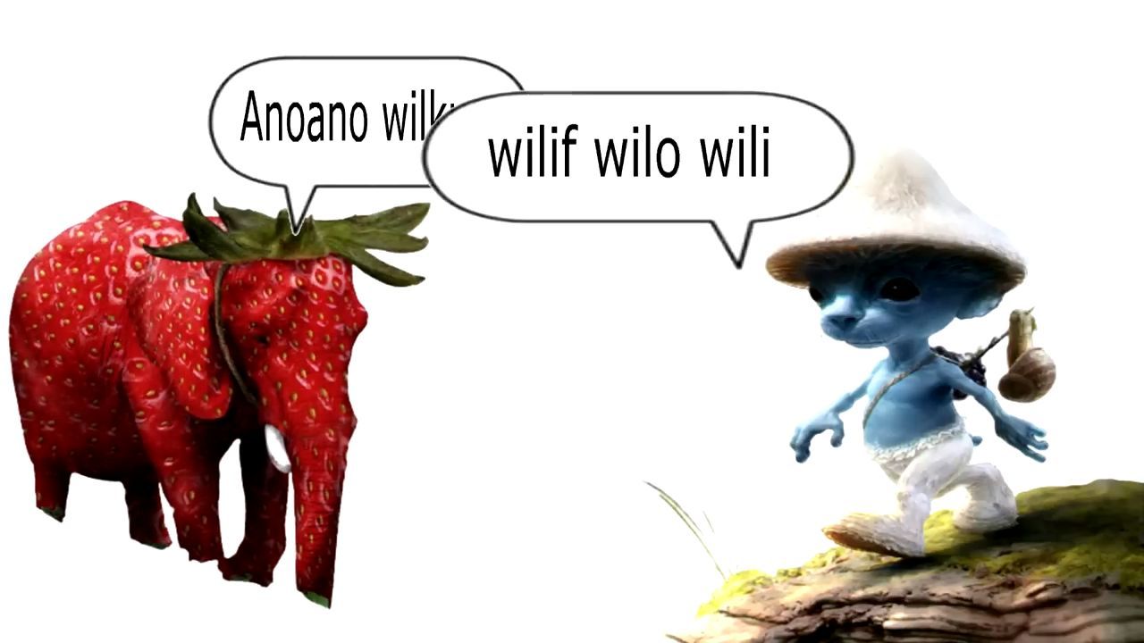 Smurf Blue Cat vs Strawberry Elephant vs Pineapple Owl meme