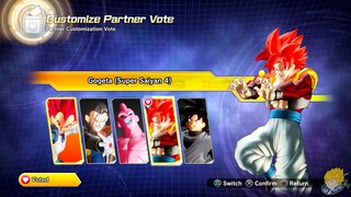 SSJ4 GOGETA IS GOING TO WIN...  Partner Customization Vote | Dragon Ball Xenoverse 2