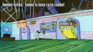 momen ketika temen lu kena razia rambut