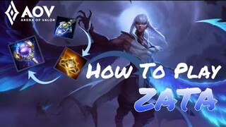 ZATA ITEM BUILD, SKILL COMBO AOV | LiênQuân | 傳說對決 | ROV