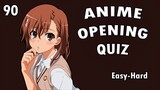 Guess the Anime Opening #90 | Easy - Hard