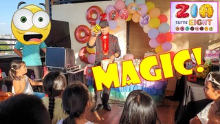 When the MAGICIAN could hardly control the kids! 🧙🔮🎩 Zia's 8th Birthday