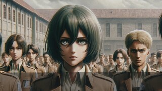 Ai punya lukisan tentang Attack on Titan