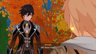 Aether Ask Zhongli About Lumine