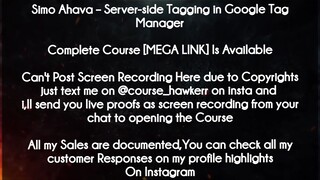 Simo Ahava  course - Server-side Tagging in Google Tag Manager download