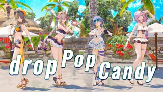 [Honkai Impact 3/MMD] DropPopCandy ฤดูร้อนของ Paradise Girl Group [Alicia/Hua/Vilvi/Pado/DropPopCand