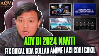 AOV DI 2024 NANTI!! COLLAB ANIME MEMBER BARU WAVE DAN KUMPULAN HERO DAN SKIN HONOR OF KINGS AGAIN~