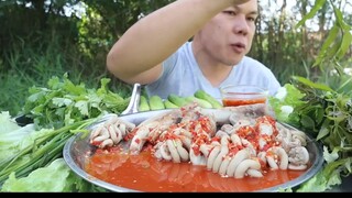 Ăn cả thế giớ - Ăn cả bộ lòng heo Long #mukbang