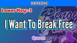 I Want To Break Free by Queen (Karaoke : Lower Key : -3)