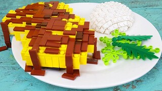 Lego สเต๊กข้าวชาม - Lego In Real Life 2 / Stop Motion Cooking & ASMR