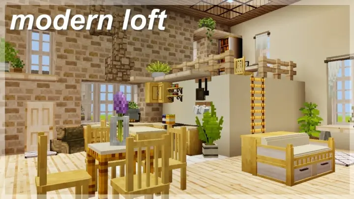Mcpe Cute Minecraft Loft Decoration, Minecraft Bedroom Ideas Aesthetic