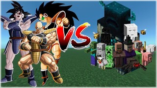 Radits / Nappa VS Minecraft Angry Mobs! - Bedrock Edition / MCPE 1.18