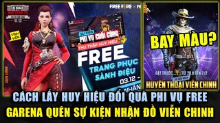 Free Fire | Cách Nhận Huy Hiệu Đổi Quà Phi Vụ Triệu Đô - Garena Quên Sự Kiện Tặng Đồ Viễn Chinh FREE