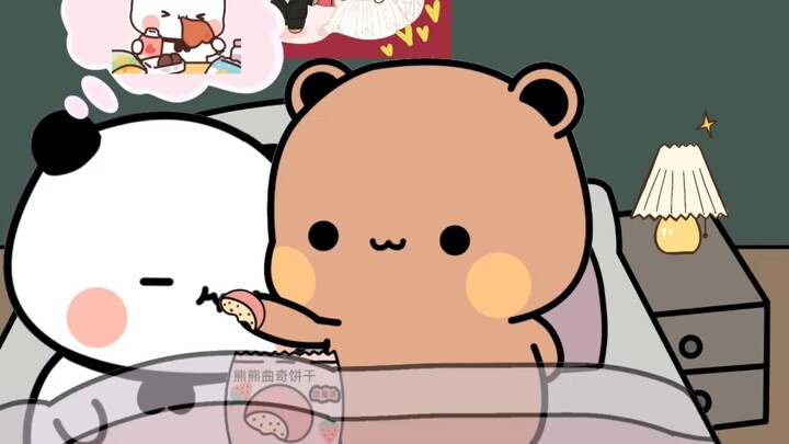 即使一二睡着了，布布也要让她吃到爱吃的熊熊曲奇饼干