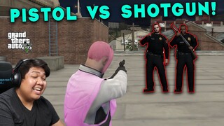 GTA 5 Roleplay - Pistol vs Shotgun! (Nahuli na si NHILIA!)