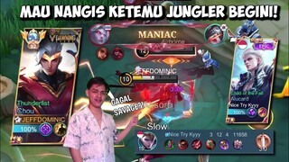 SUSAHNYA MAIN SOLO RANK KALAU KETEMU JUNGLER MODEL BEGINI!! MAU NANGIS GW COK!! Mobile Legends