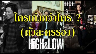 บทวิเคราะห์ "ใครเก่งกว่าใคร" (ตัวละครรอง) ใน HiGH & LOW By.YS