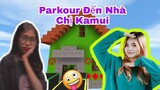 Mini World | Thử Thách Parkour Đến Nhà Chị Kamui | Diệu Mèo TV