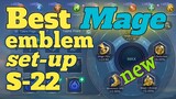 Best mage Emblem set-up season 22 [ MLBB ] new