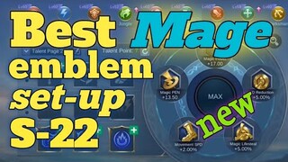 Best mage Emblem set-up season 22 [ MLBB ] new