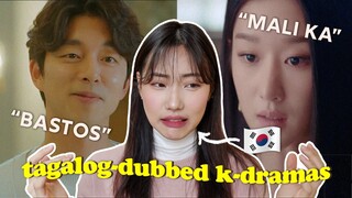 Reacting to TAGALOG-DUBBED K-dramas