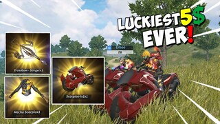 LUCKIEST DRAW WORTH 5$! MY FIRST MOTORCYCLE SKIN! [ Rules of Survival ] ( #21 )