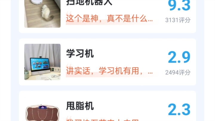盘点智商税产品 3.4万人评分！
