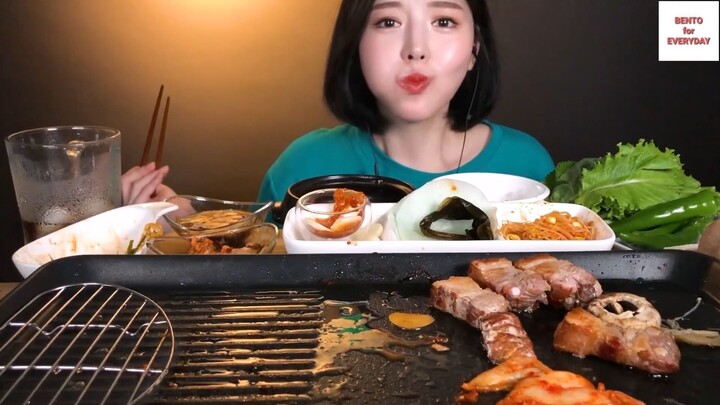 Món Hàn : Thịt ba chỉ nướng cuộn rau siêu ngon miệng 1 #monHan