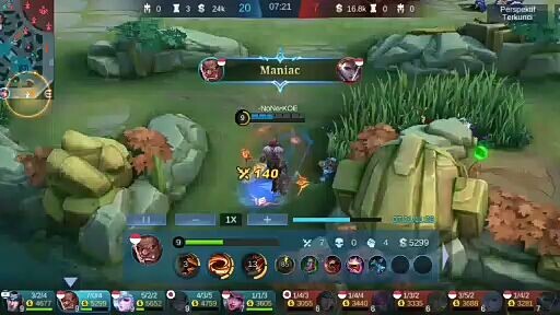 Heheyy dpt maniac dari hero tercakep di mobile legends habis ini ganti nick ML ahh:MOBILE LEGEND