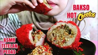 ASMR BAKSO JUMBO HOT CHEETOS ISI TETELAN PEDAS MERCON | ULUL ASMR MUKBANG INDONESIA