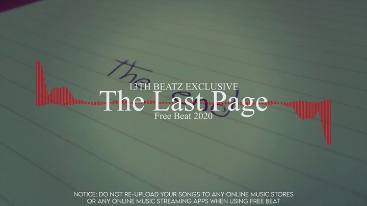 13TH BEATZ Exclusive - The Last Page (Free Beat 2020)