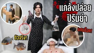 แกล้งปล่อยปลา “ปิรันย่า”(ตัวจริง) ใส่แฟนตอนแช่อ่าง (สุดท้ายโดนกัด…?!) | Fararim Story