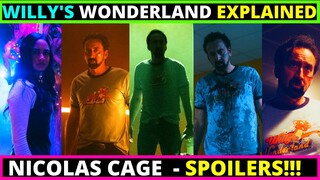 WILLY'S WONDERLAND Movie (2021) EXPLAINED - SPOILERS - Nicolas Cage Action Horror Film