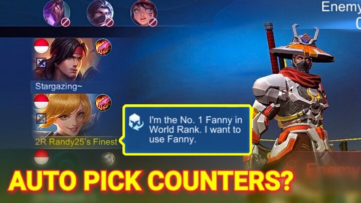 TOP 1 GLOBAL FANNY RANDY25 FIRST PICK?? WE LOSE? | Mobile Legends
