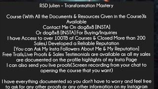 RSD Julien – Transformation Mastery Course Download