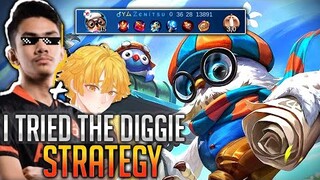 I TRIED THE DIGGIE FEEDING STRATEGY OF AURA PH ft Turkz - Zenflesia😂 - Mobile Legends