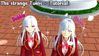 The Strange Twins👯‍♀️ + Tutorial of Hair & Eye Colour (Sakura School Simulator)