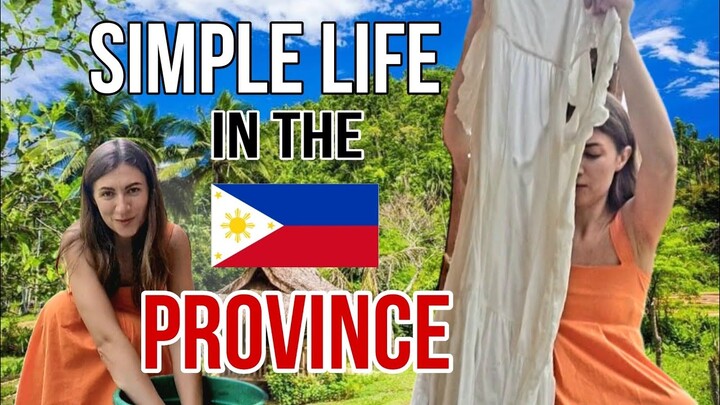 Foreign girl singing Tagalog song while washing her clothes in the Philippines 🇵🇭