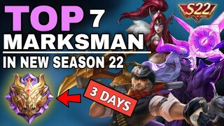 Top 7 Marksman in New Season 21 MLBB | Monster From Early To Late Game - Mobile Legends