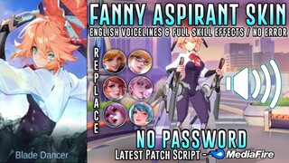 Fanny Blade Of Kibou Aspirant Skin Script No Password | English Voice & Full Effects | MLBB