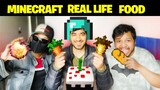 HIMLANDS GANG EATING MINECRAFT ITEMS IN REAL LIFE
