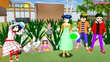 Mio Anak Kota Kecebur Ke Sawah Becek - Yuta Anak Desa VS Takagi Anak Kota | Sakura School Simulator