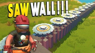 SAW Wall and Spotlights Are the Best Defense - Scrap Mechanic Survival - Early Access