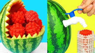 Stop Motion Cooking ไอศกรีมแตงโม เลโก้ในชีวิตจริง LEGO IRL & ASMR