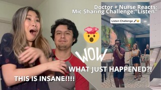 Doctor + Nurse Couple React to: Filipino Mic Sharing Challenge "Listen" (BEST SINGERS EVER?!)