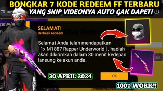 KODE REDEEM FREE FIRE TERBARU 30 APRIL 2024 HARI INI