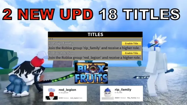 How to get 2 *NEW* UPDATE 18 TITLES in BLOXFRUITS