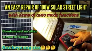HOW TO REPAIR NOT CHARGING ISSUE OF 100W SOLAR STREET LIGHT JD-8800 / BUKAS NO POWER ISSUE NA