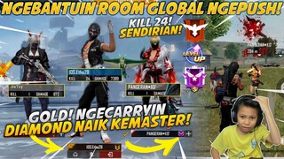 MASUK DI ROOM GLOBAL! TRIO VS SQUAD LANGSUNG NGECARRYIN GLOBALNYA 24 KILL SENDIRIAN!